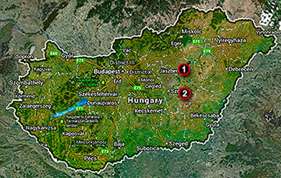 Map of Hungary